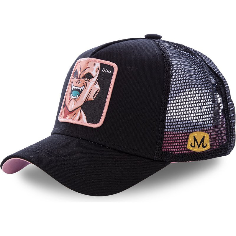 Gorra de malla de Anime, gorra de béisbol de Goku, visera curvada de , Snapback, color azul marino y naranja, nueva ,: Buu