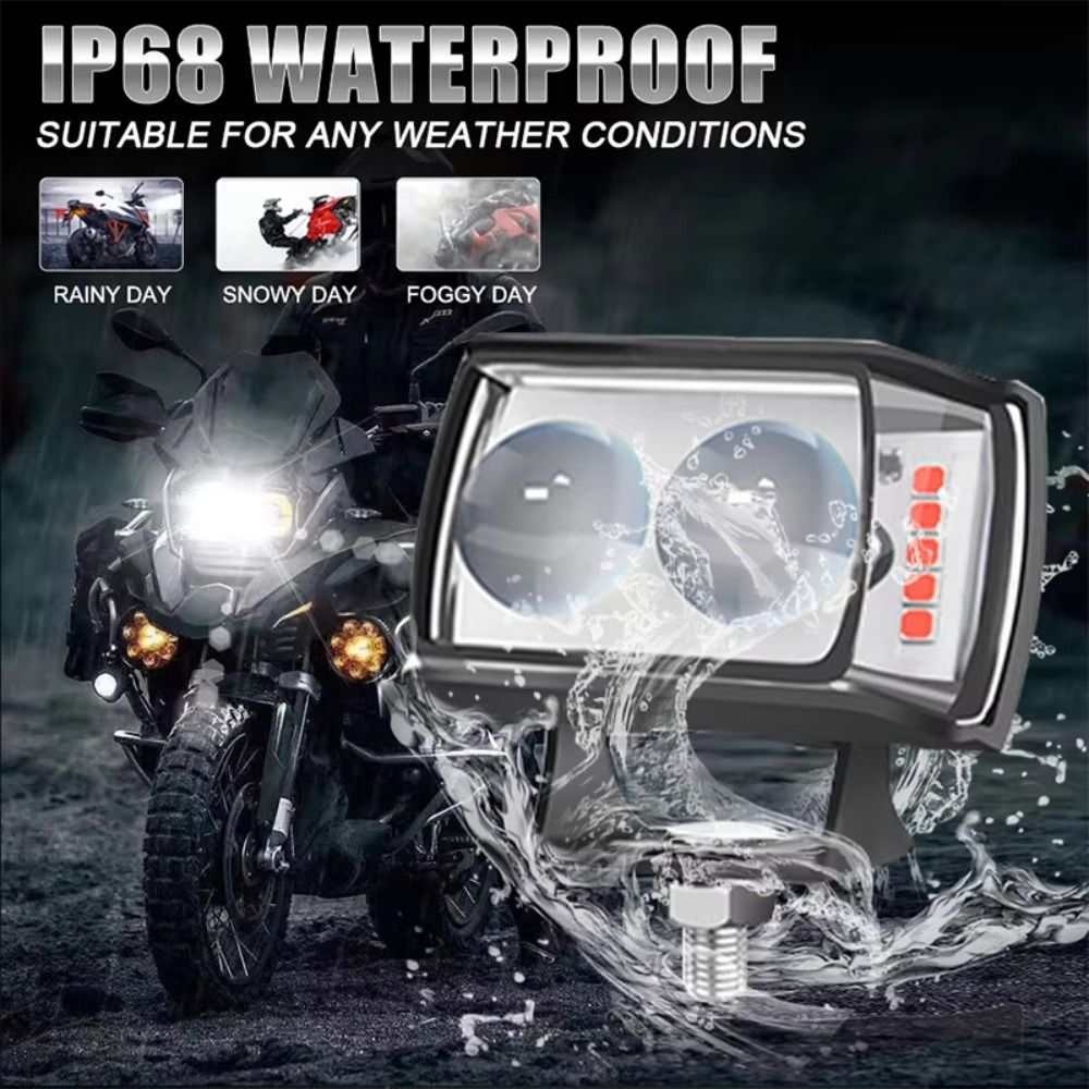 Blitsstrobelys led-bilarbeidslys rgb- 12v- atmosfærelampe vanntett universell bilspotlight bil