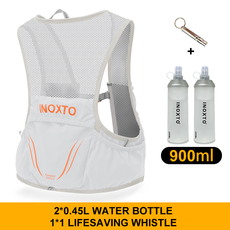 INOXTO-Leichter Laufrucksack mit Trinkweste, geeignet für Fahrradmarathon-Wanderungen, ultraleicht und tragbar: M / Elfenbein