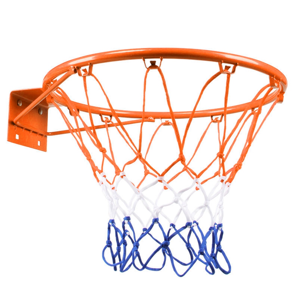 32cm Hanging Basketball Wall Mounted Goal Hoop Rim Net Iron Sports Netting Indoor Outdoor Children Basketball Rim