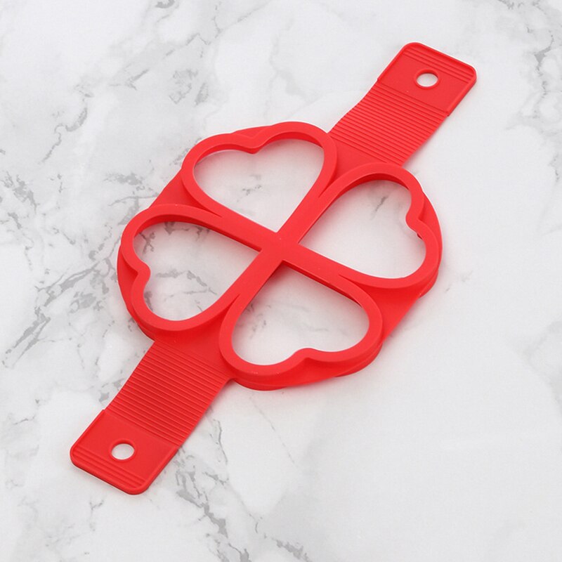 Fried Egg Mold Silicone Kitchen Supplies Model Fried Egg Poached Egg Heart-Shaped Children's Breakfast Pie Ring