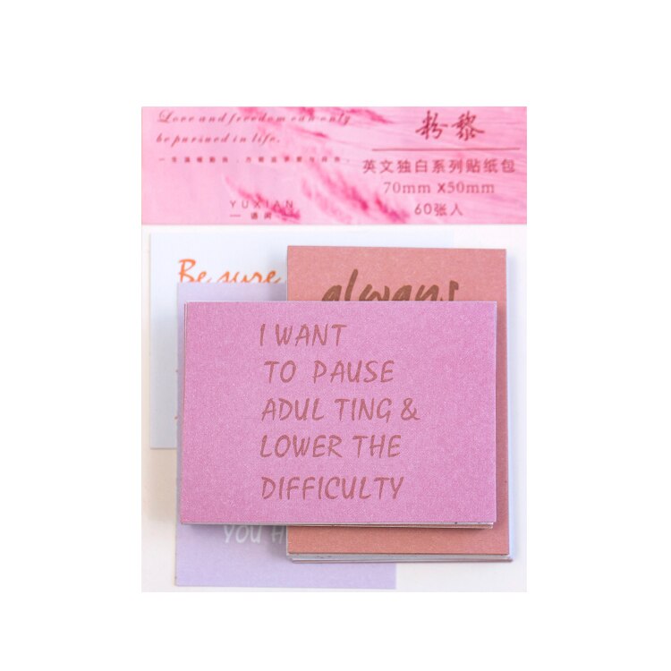 Ihanat englanninkieliset muistiinpanot bullet journal koristeelliset kirjoitettavat paperitarrat scrapbooking-tarrat päiväkirja paperitavarat albumitarrat