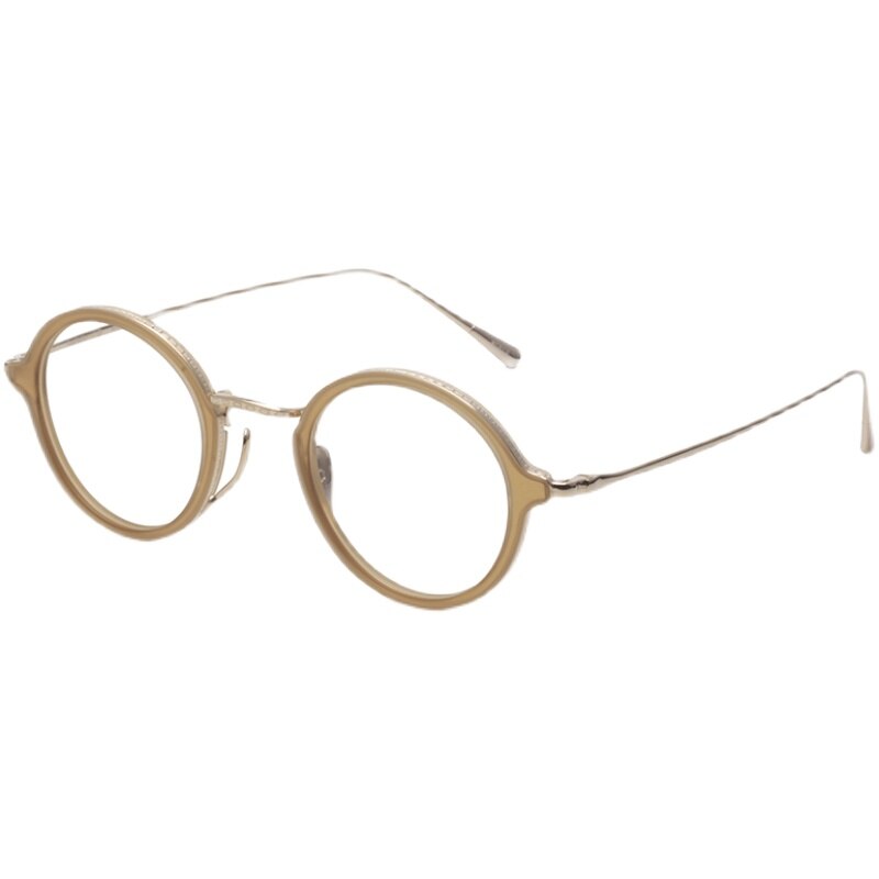 Japanese Handmade Pure Titanium Glasses Frame Ultra-Light Retro Round Men Eyeglasses KMN Women Myopia Reading Eyewear Gafas