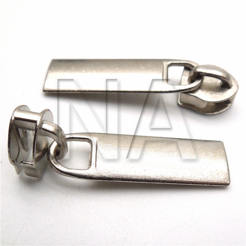 10 Uds. 5 # tirador de cremallera Aleación de Zinc Metal deslizadores sin bloqueo accesorios de ropa para reparación de cremallera para coser: GBPlating1