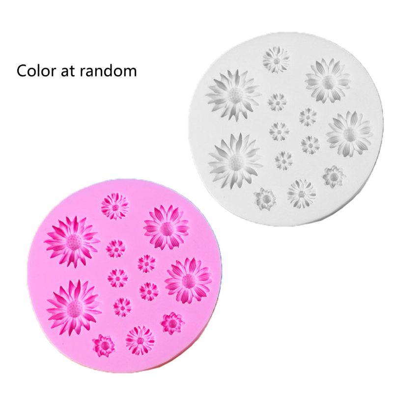 Mini Bloem Siliconen Cake Fondant Hars Mallen Rozen Bloem Mold Daisy Bloem Mallen Kleine Bloem Mallen Sieraden Art Gereedschap: D