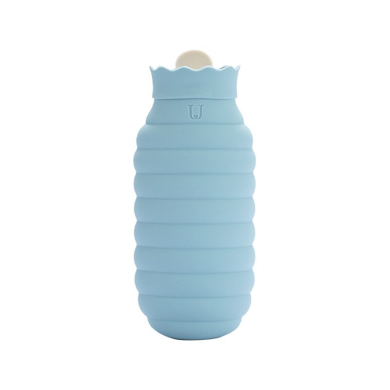 Calentador de agua para microondas, botella para el vientre, calentador de manos, Mini bolsas de agua portátiles a prueba de explosiones: Large Blue