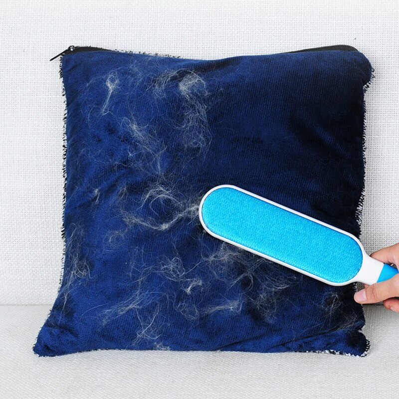 Cepillo para eliminar el pelo de mascotas, perro con pelo brocha para Base de maquillaje de doble cara, cepillo para limpieza de ropa y sofá