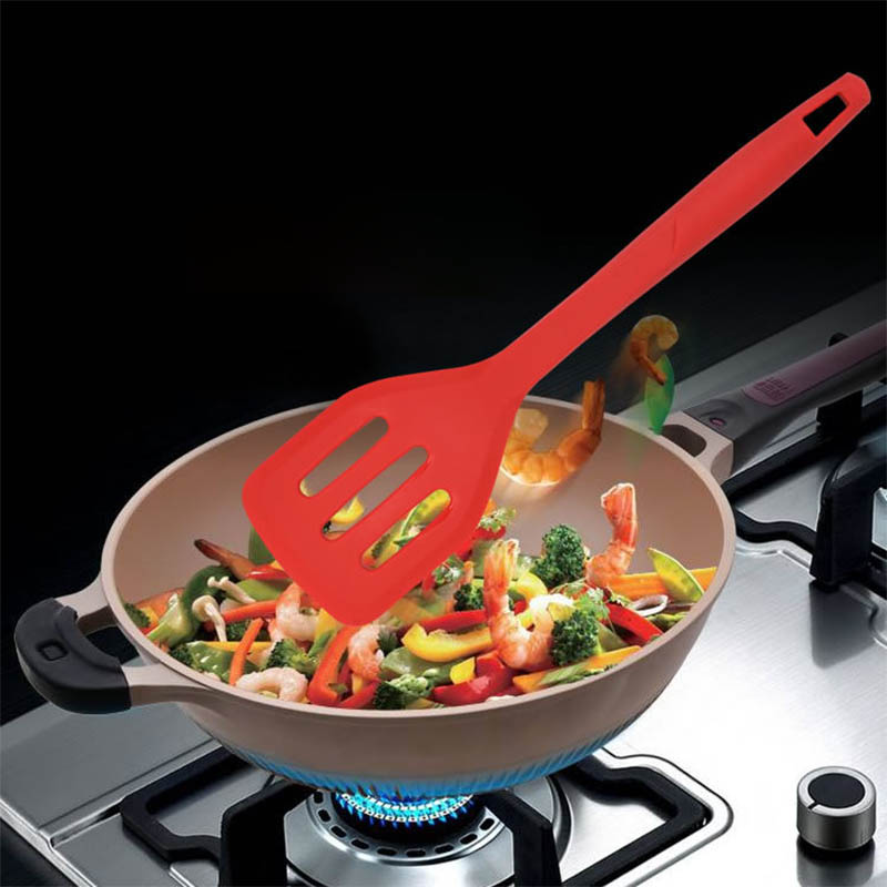 Silicone Turner Shovel Egg Fish Frying Pan Scoop Spatula Fried Shovel Cooking Utensils Food Grade Kitchen Tools