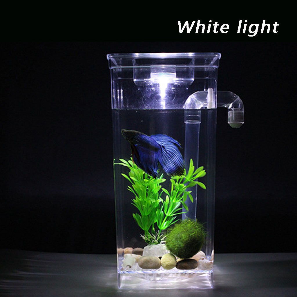 Self Cleaning Tank LED Mini Fish Tank Aquarium Cleaning Convenient for Office Home Decoration Pet Accessories 3.9