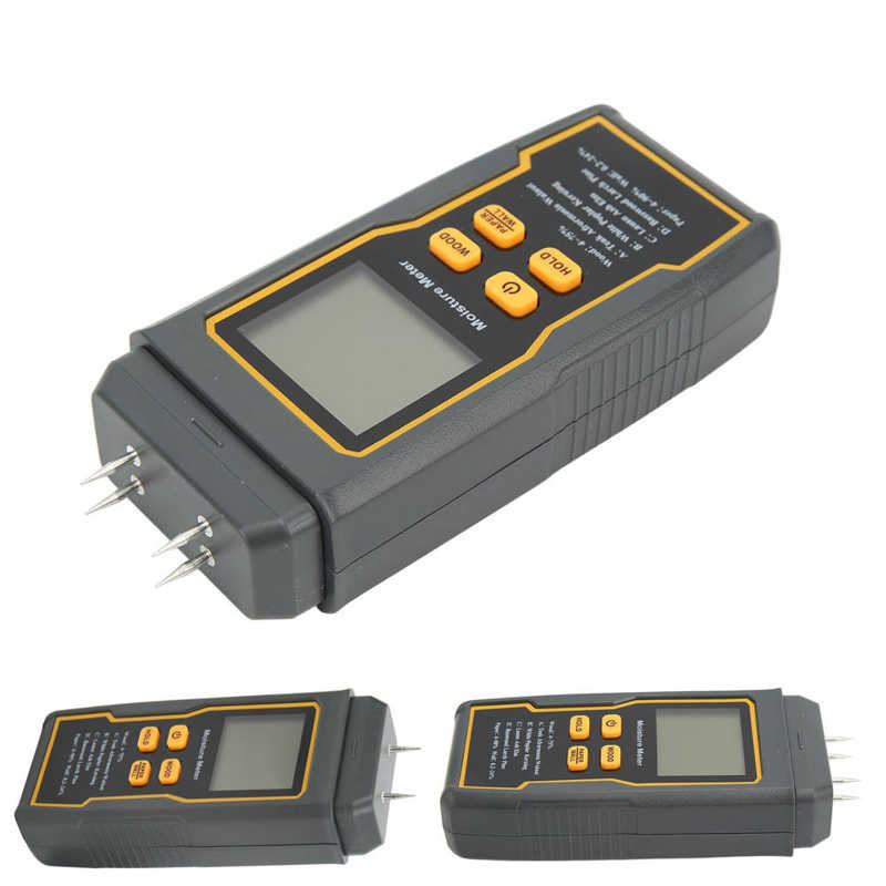 Moisture Tester Moisture Meter 4 Measurement Modes  for Building Material Firewood Floor