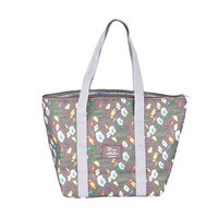 Blumen- Druck Thermische Isolierte Mittagessen Tasche Für Frauen Mädchen tragbar Tragen Tote Kühler Mittagessen Kasten Isolierte Tasche: Coffe