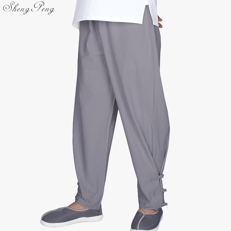 Buddhistischen shaolin mönch kleidung Kung-Fu hosen shaolin mönch kostüm traditionellen chinesischen hosen V1109: 4 / M