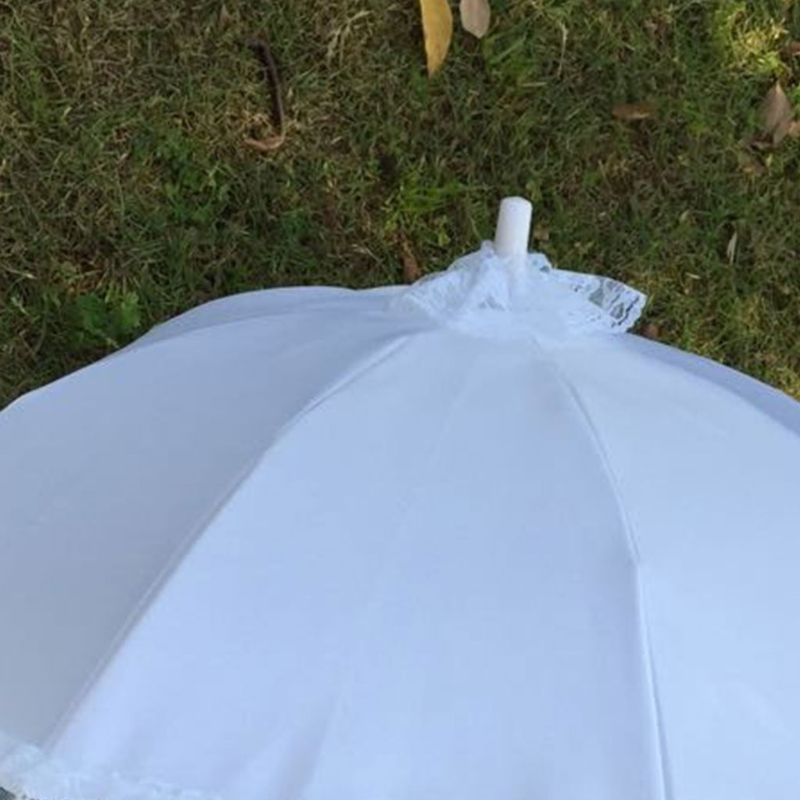 Da sposa Ombrello Parasole vuoto Pizzo Bianco Da Sposa Romantico Puntelli Foto Ombrelli Decorativi Ragazza di Fiore