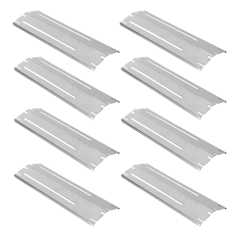 4pcs Adjustable Stainless Steel Gas Grill Heat Plate BBQ Heat Tent Replacement Porcelain Flavor BBQ Grill Pad Grill Cooking Tool