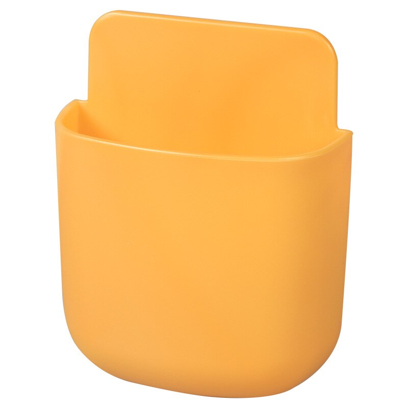 Caja de almacenamiento para mandos a distancia, Caja de almacenamiento montada de pared, aire acondicionado, mando a distancia, TV, carcasa de teléfono con soporte: YELLOW