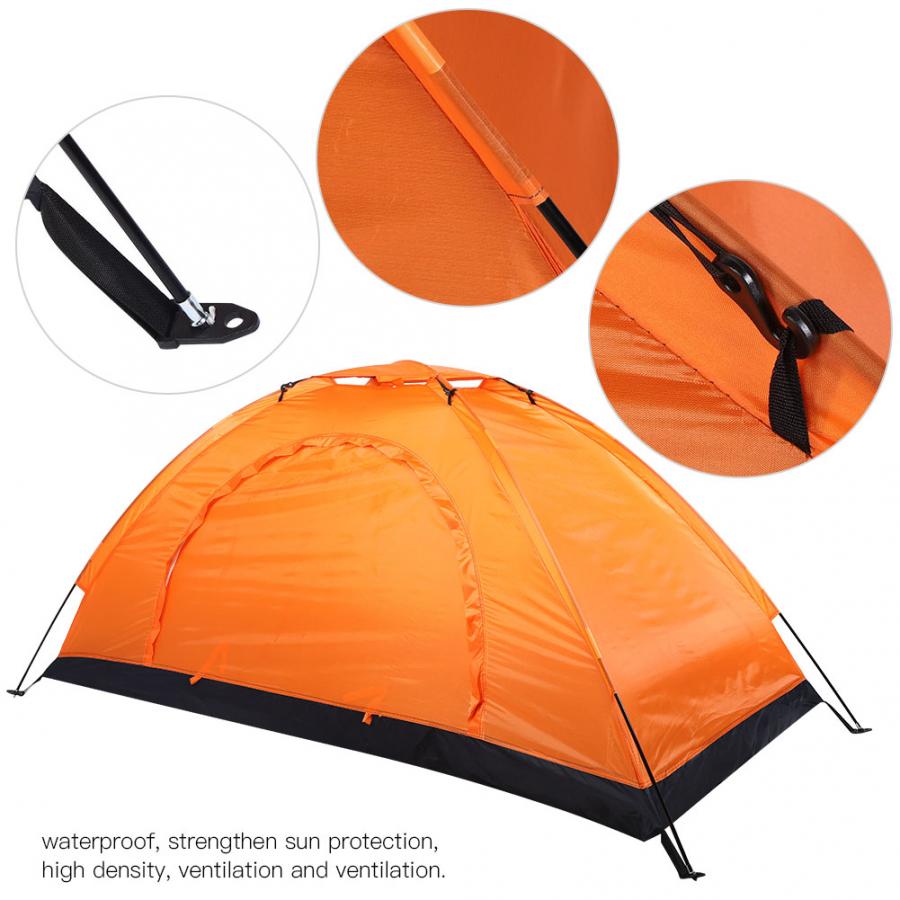 Waterproof Camping Tent Single Layer Single Person Tent Summer Beach Sunshade Tent Shelter Outdoor Camping Hiking Accessory