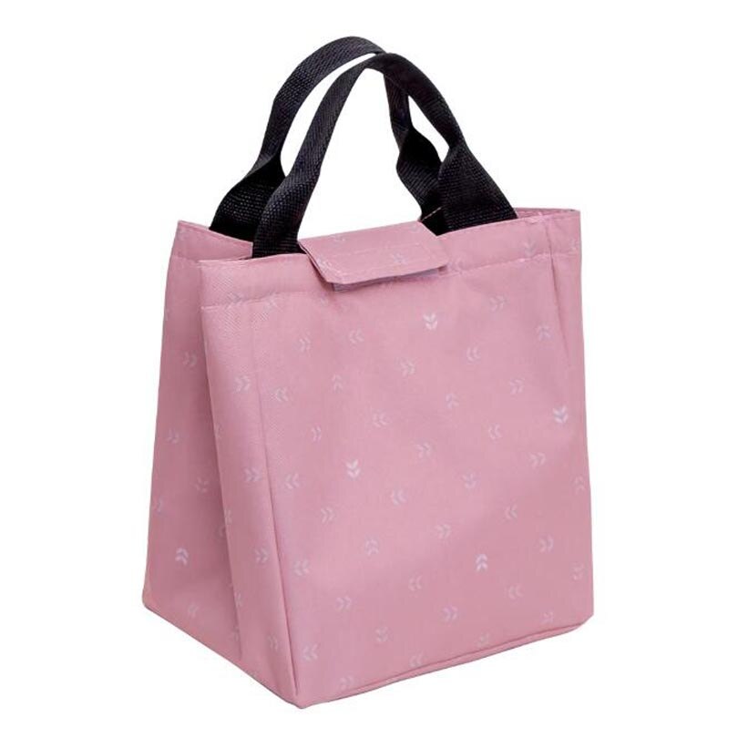 Leaf Pattern Waterproof Oxford Tote Lunch Bag Large Capacity Thermal Food Picnic Lunch Bags for Women kid Men Cooler Lunch Box