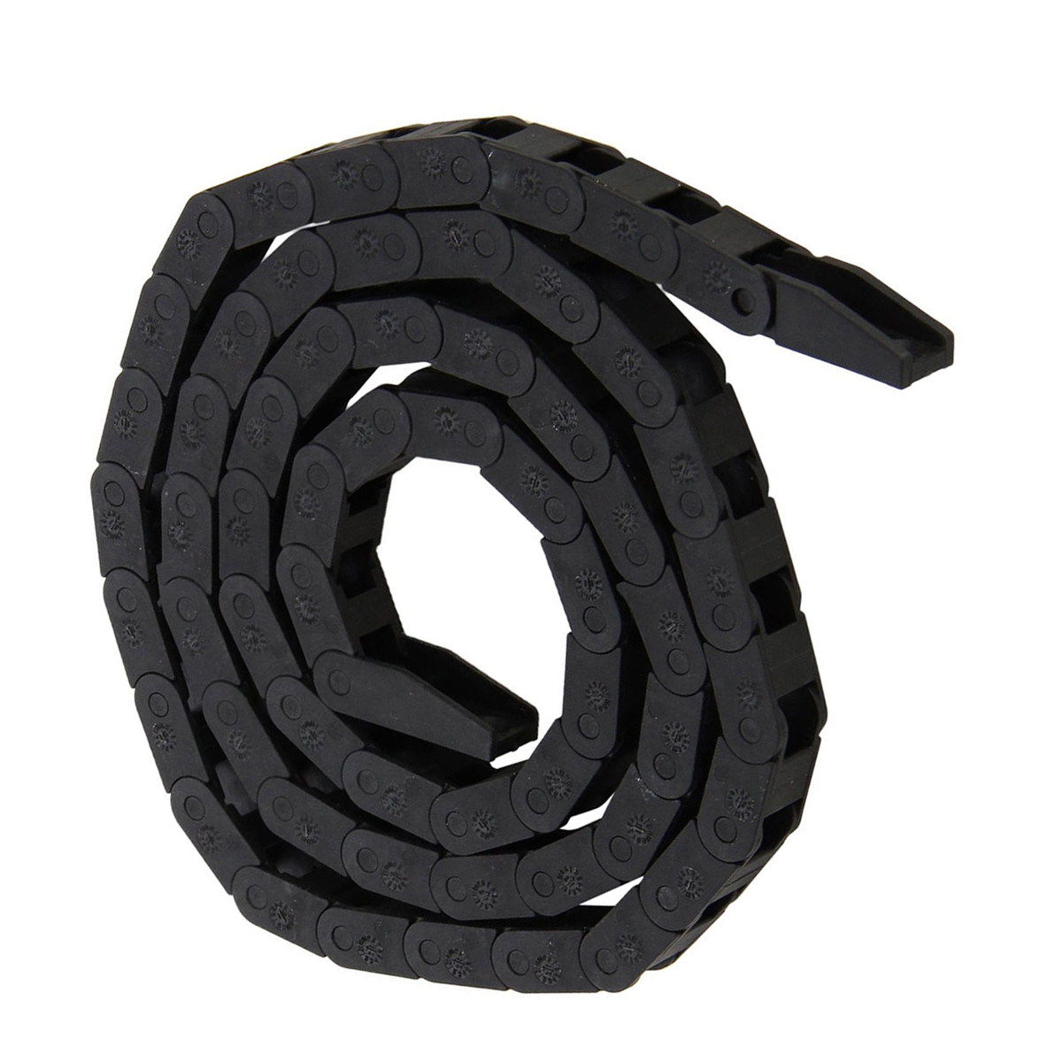 Svart plast nylon kabelholder dragkjede slepeline nestede wireholdere 7*7mm til cnc maskinverktøy elektronisk utstyr mayitr