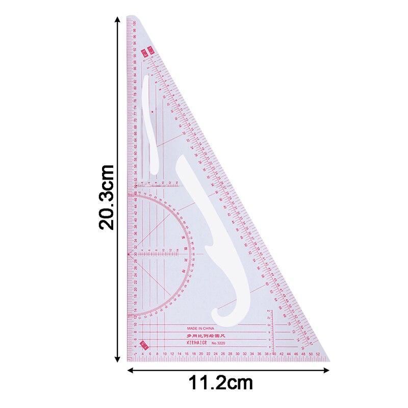 Multi-function Triangular Scale Ruler Measure Plastic Dressmaking Tailor Sewing
