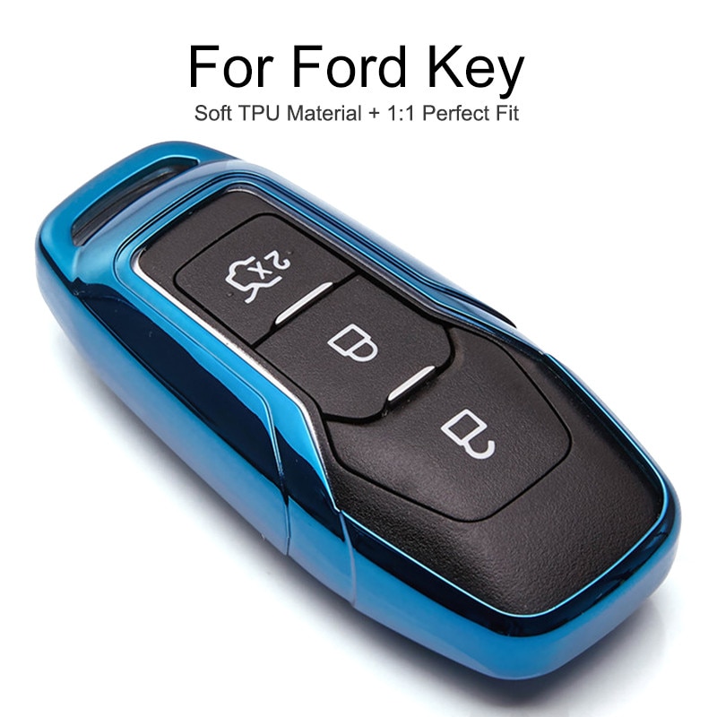 Funda protectora TPU para llave de coche para Ford Mondeo Mk4 MK3 MK5 Ranger S C Max explorador 5 accesorios para llavero ST F15