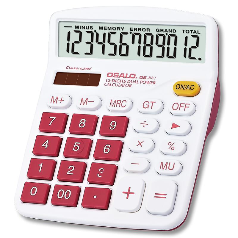 837VC Mini Calculadora Cientifica Handheld Mini Calculators Office Electronic Calculator Calculatrice for Financeira School: Rose