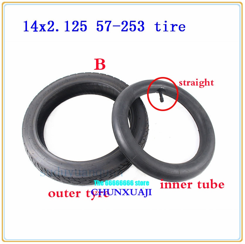 57-253 tube 14x2.125 tire fits for Folding electric bicycle, children's bicycle,e-Bike 14*2.125 tyre inner tube 14'' wheel tyre