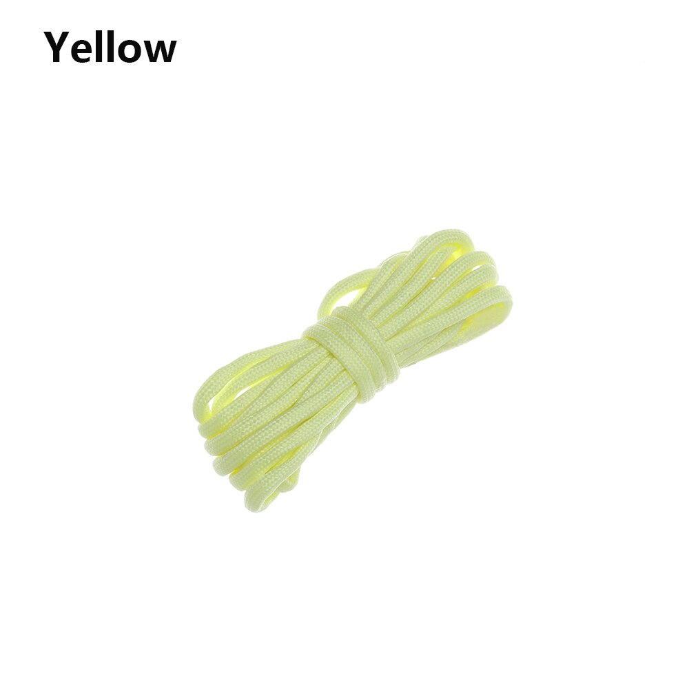 Survival Paracord Luminous Rope Camp Glow Paracord 9 Strands Lanyard Ropes Outdoor Ropes: Yellow / 3M