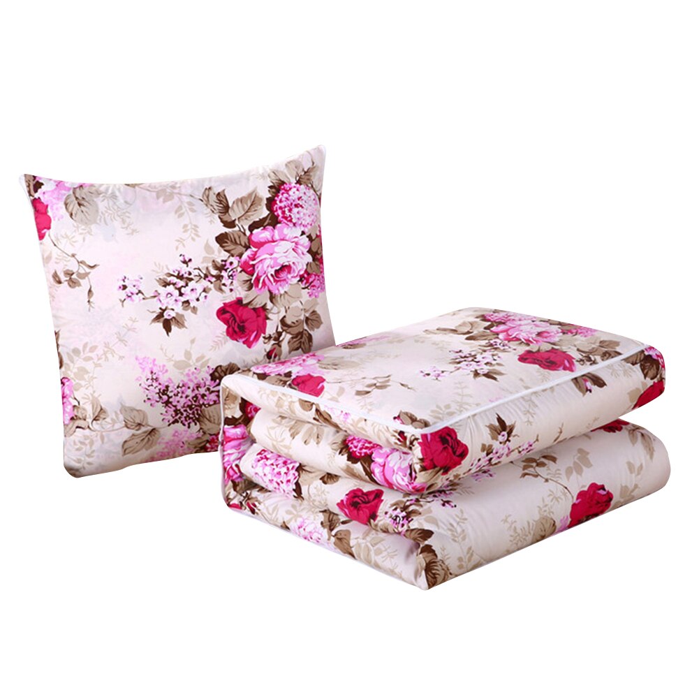 2 in 1 slaapdeken zachte comfortabele opvouwbare deken kussen quilt met rugkussen huisdecoratie bj: 5