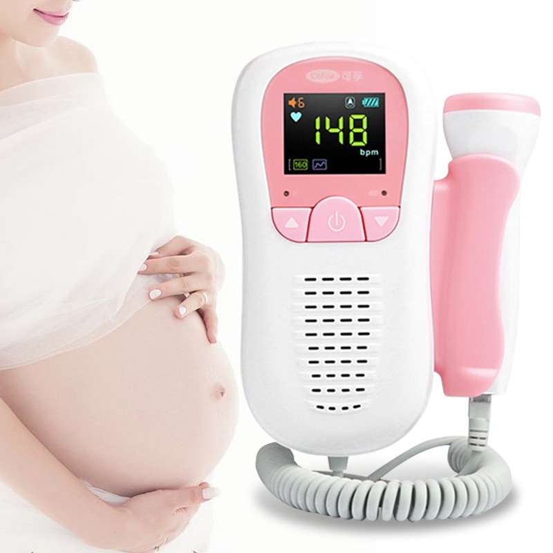 Handheld Foetale Doppler Prenatale Baby Heartbeat Monitor Hartslag Detector Huishoudelijke Sonar Doppler Zwangere Vrouwen