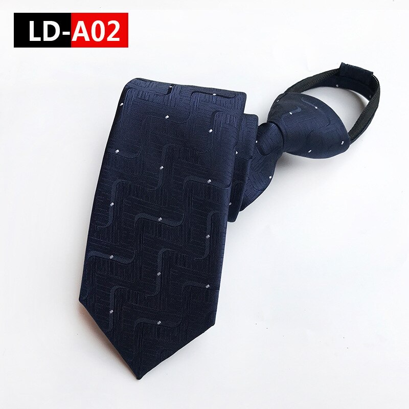 Original Convenient Fast Zip Tie Men's Simple Business 8 Cm Wedding Groom Lazy Easy To Pull Decorative Tie: LD-A02