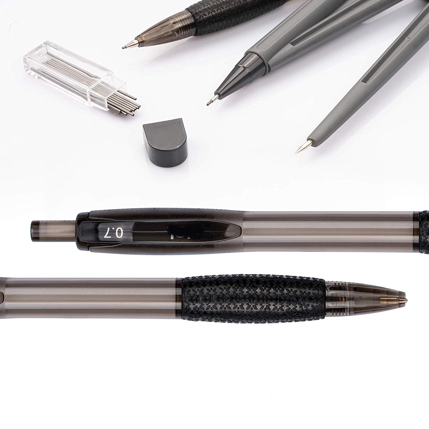 XRHYY Math Geometry Kit Set 8PCS Student Supplies With Shatterproof Storage Box For Engineering Drawing Compass Protractor Ruler