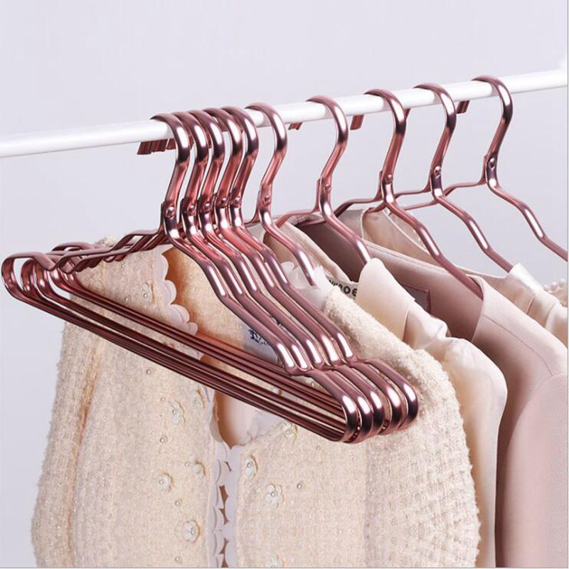 Cintres en alliage d'aluminium, support de vêtements antidérapant sans couture, cintre en métal, grande capacité, cintre léger pour vêtements adultes, quatre couleurs