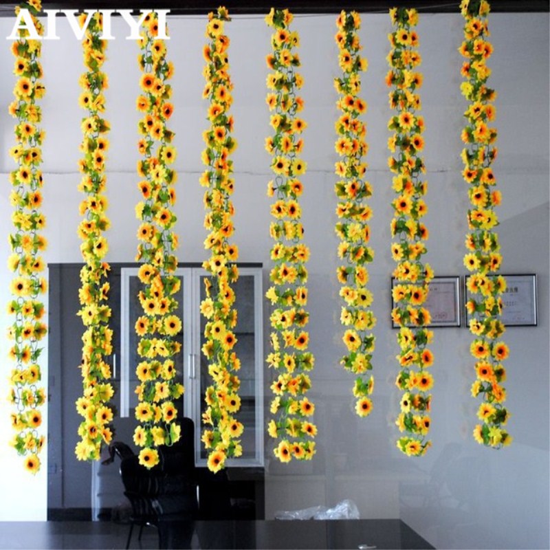 Kunstbloemen wijnstok simulatie bloem cane Zonnebloem cane Zonnebloem rotan thuis bloemen decoratie