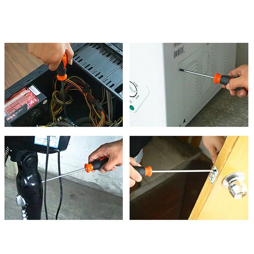 1/2pz 12 pollici cacciavite esteso cacciavite a croce a taglio lungo cacciavite magnetico con manico in gomma riparazione strumento manuale