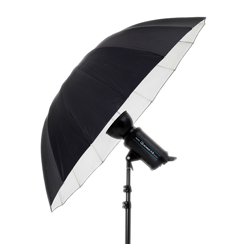 Godox 150 cm 60 "tommer fotostudio paraply til fotostudie med blød belysning ude i sort inderside af sølv paraply