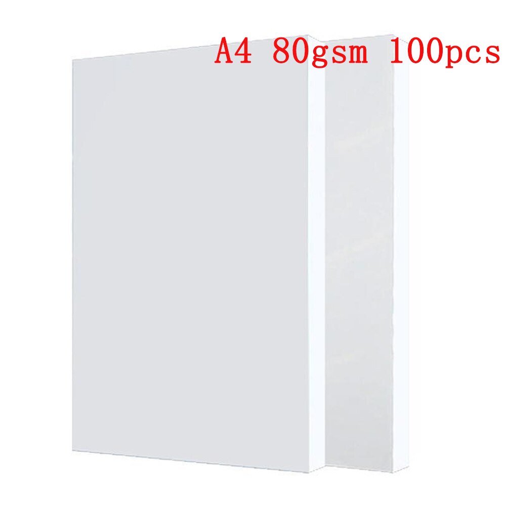 A4 100Pcs Multifunction Copy Paper White Crafts Printer Copy Paper 80gsm Office School Supplies: 2