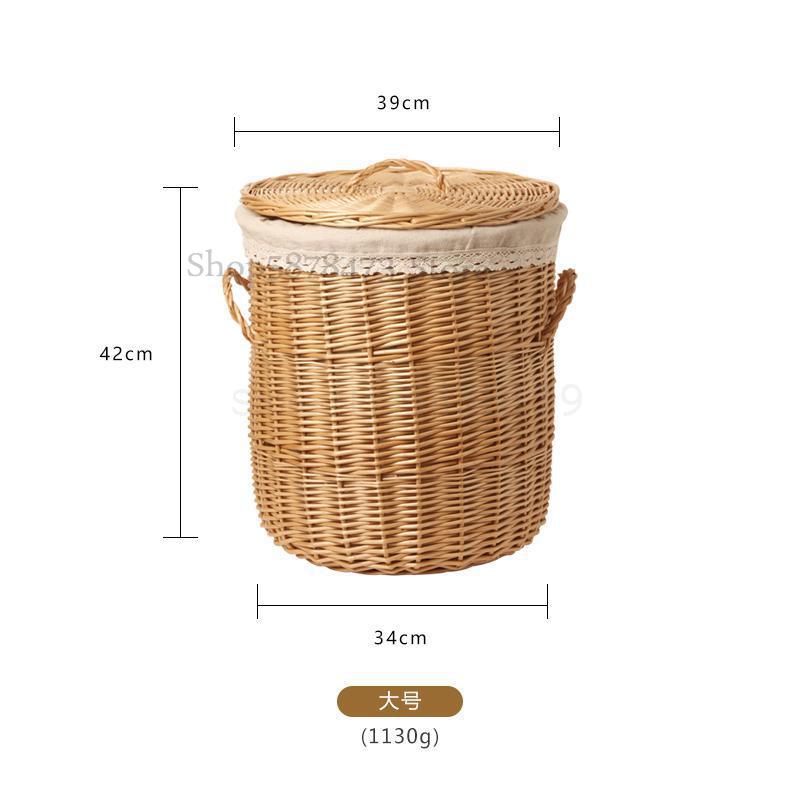 Osier vêtements stockage panier panier vêtements vêtements cadre stockage boîte de rangement pot boutique tissage vêtements: 42x39x34cm  1