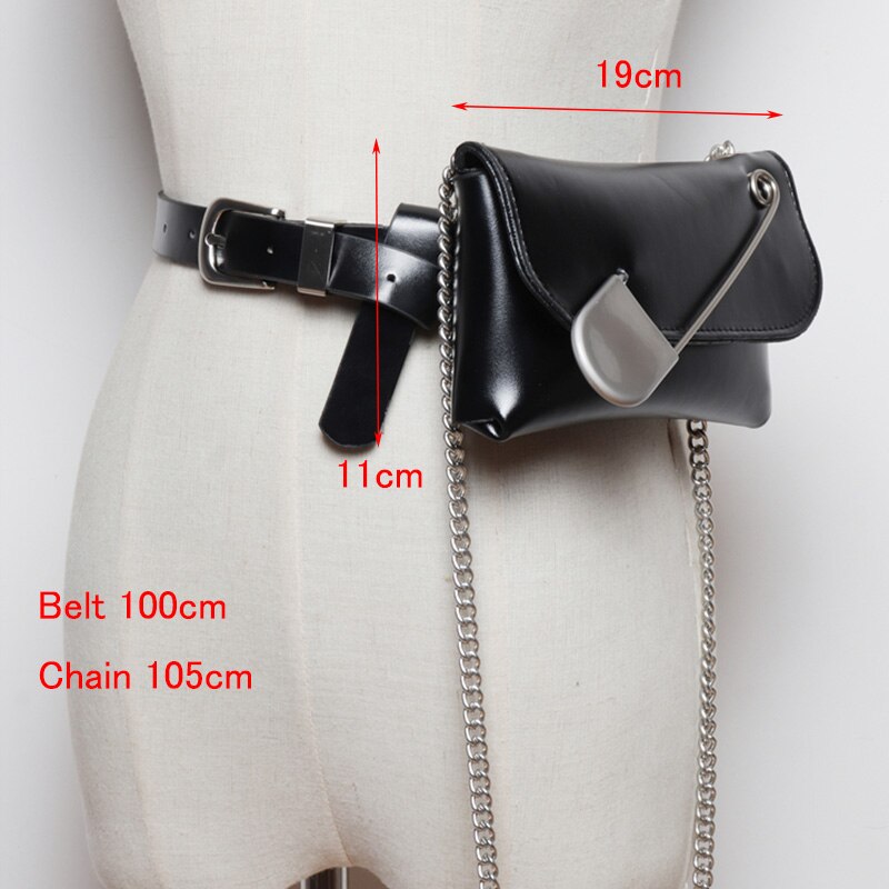 femmes taille sac ceinture sacs en cuir PU luxe Fanny Pack hanche paquet multifonction taille Pack chaîne femme sac à bandoulière