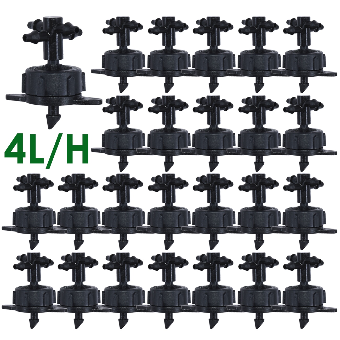 Irrigation 2L/4L/8L Steady flow dripper with 4-way cross Connector Agriculture Drip water irrigation Drip arrow connector 20Sets
