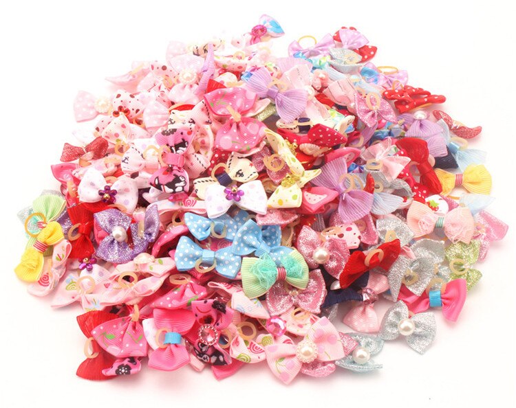 Perros pequeños, arcos accesorios para el pelo, Yorkshire terrier, productos de aseo para mascotas, lazos para el pelo, accesorios para perros: 1 / 20 pieces
