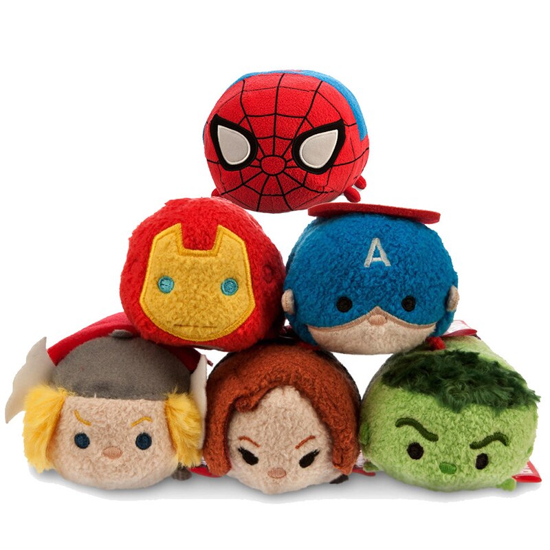 Tsum Marvel Avengers Captain America Spider-Man Hulk Black Panther Screen Veeg Pluche Hanger Speelgoed Voor Kerstcadeaus