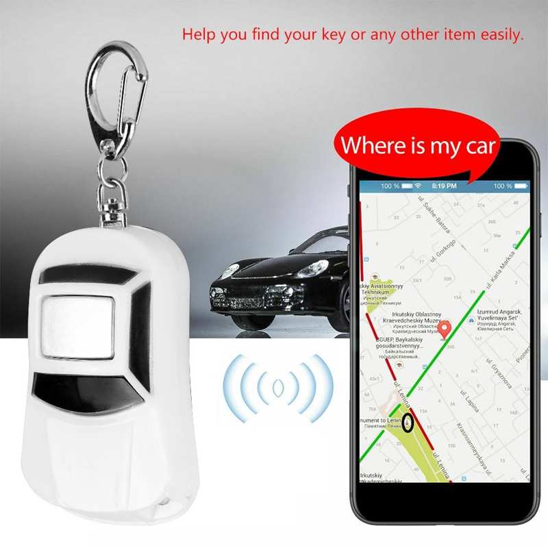 Buscador de llave perdida LED en forma de coche, llavero con localizador, silbato, Control de sonido, para carteras, coche, mascotas, mochilas para niños, maletas