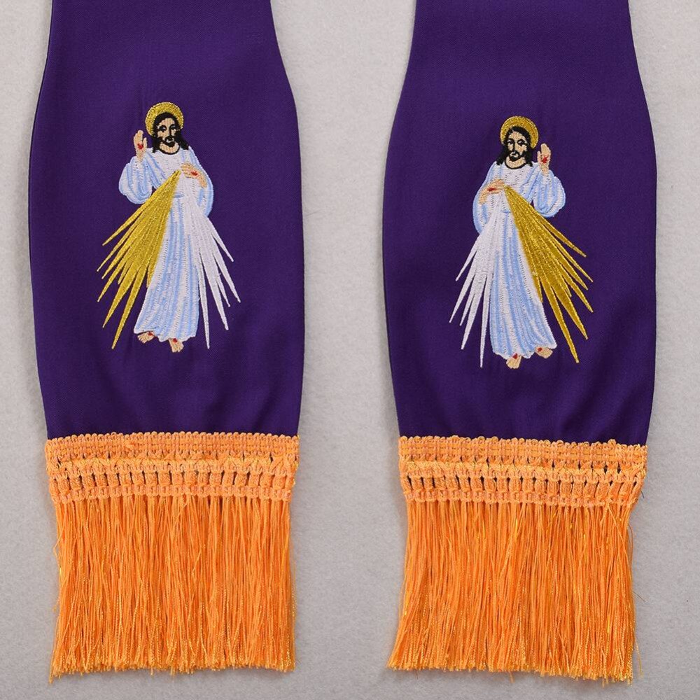 1 Pc Clergy Kerk Communie Confessionele Stola Figuur Geborduurde Stola