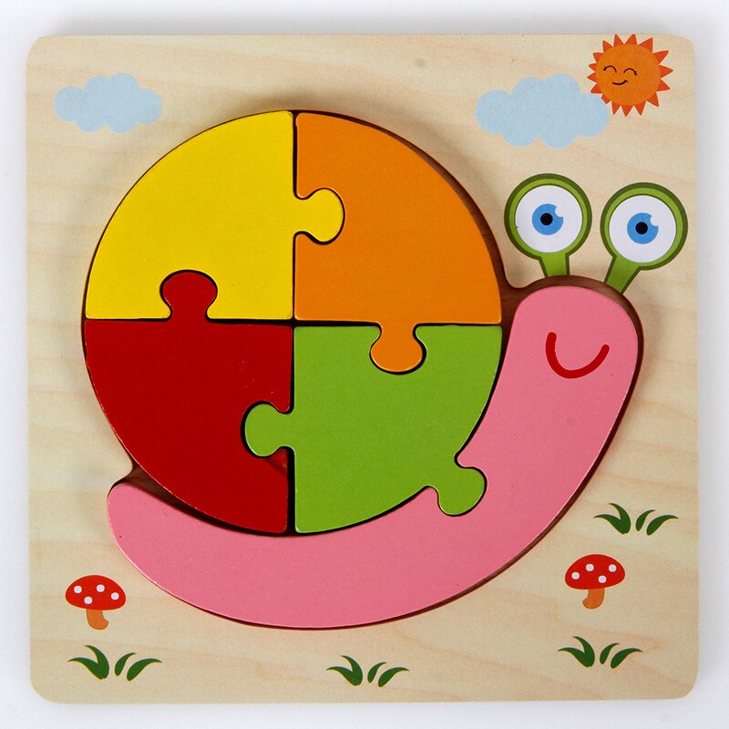 Creativo Per Bambini Puzzle di Legno Prima Infanzia Giocattoli Educativi 3d Puzzle Di Sviluppo di Intelligenza del Giocattolo