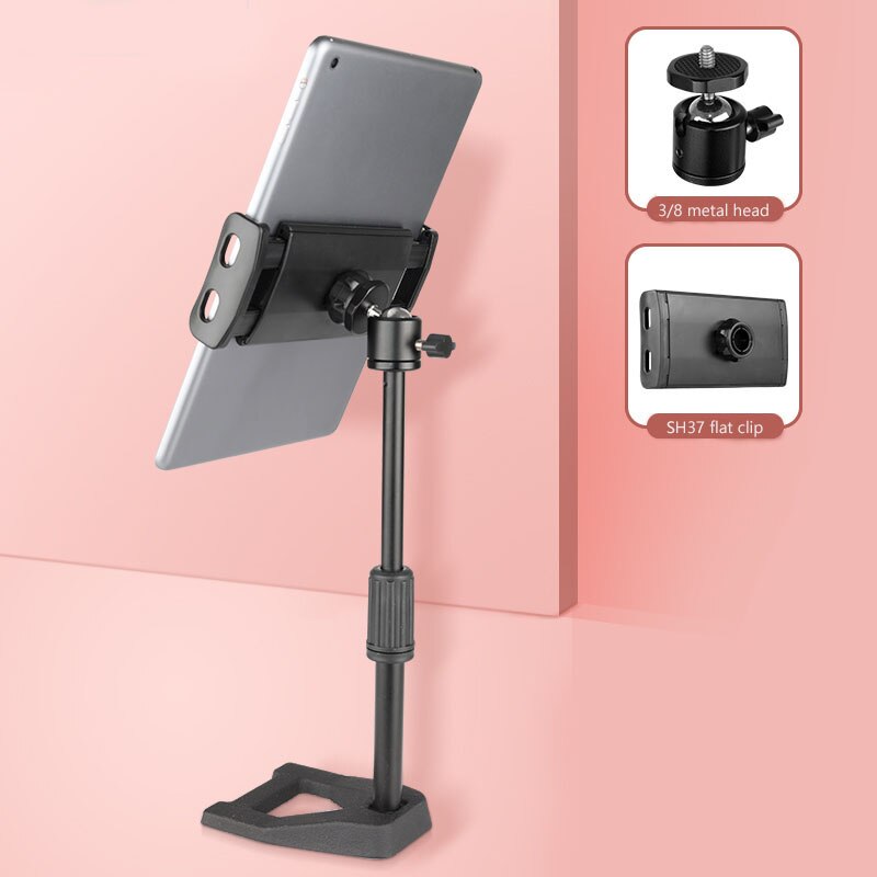 Tabletop Tripod For Phone iPad Live Broadcast Mobile Phone Stand Tripode Desktop Lazy Stand Adjustable Class Video Selfie Holder: D