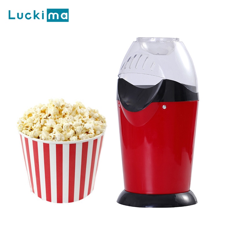 Husholdnings popcorn popper maker maskine automatisk luft popcorn mikroovn med målekop til portion popping majskerner
