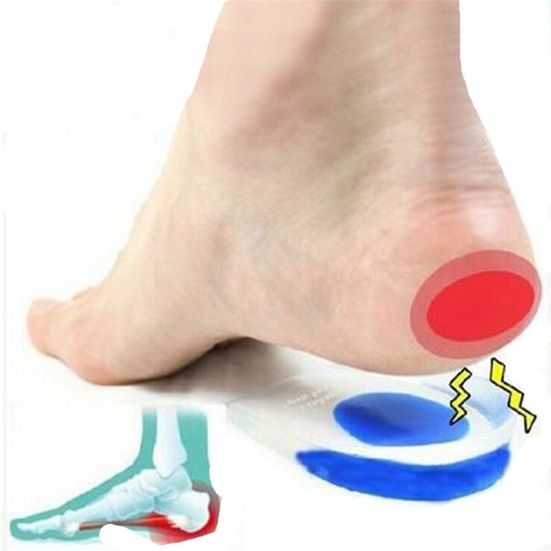 Palmilhas de silicone ortopédicas para a dor do dente do calcanhar pés massageador calcanhar sapatos anti deslizamento almofada altura aumento tenis feminino esportivo