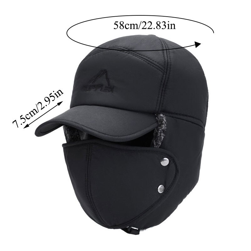 Chapeau de bombardier d'hiver pour hommes coiffe de tête en fausse fourrure chapeau russe chapeau chapeau épais avec des rabats d'oreille