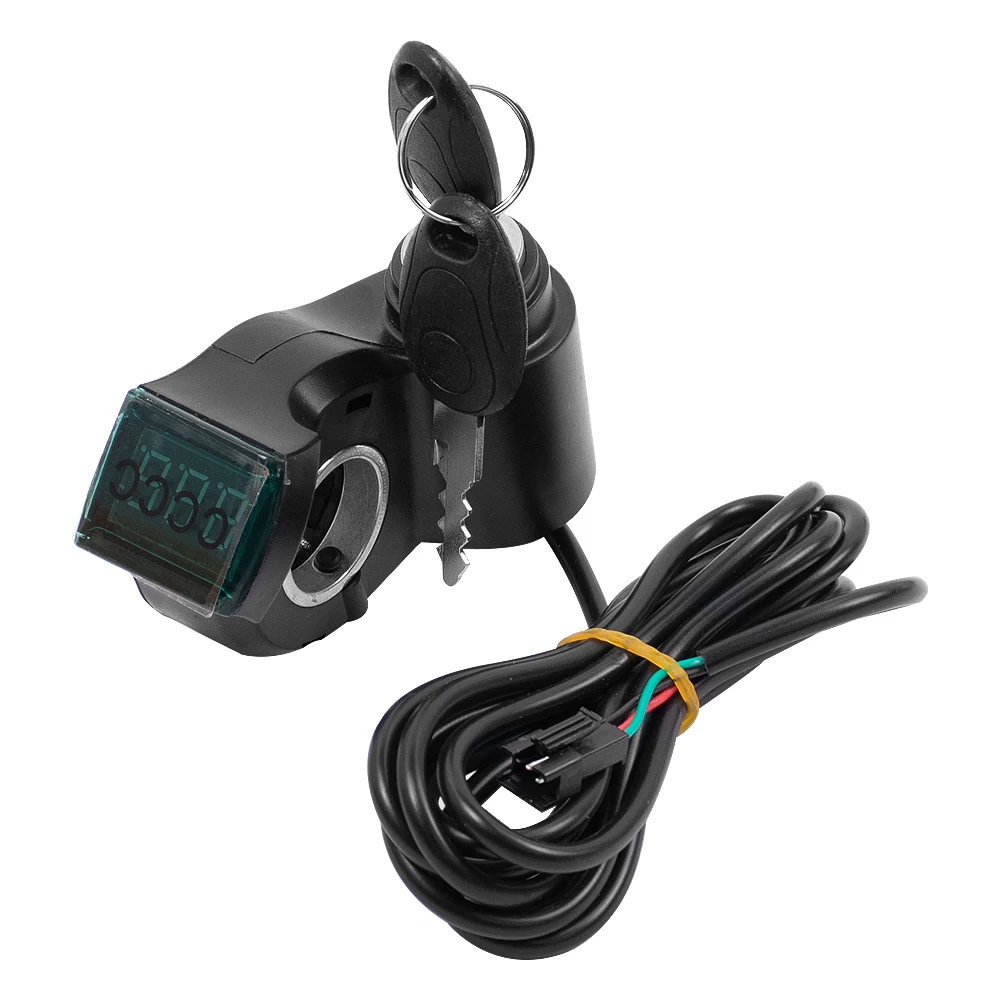 Interruptor de pantalla de voltaje Digital para patinete eléctrico ZERO 8X 10X 11X, llave de encendido, bloqueo de llave de encendido, voltímetro de acelerador de pulgar