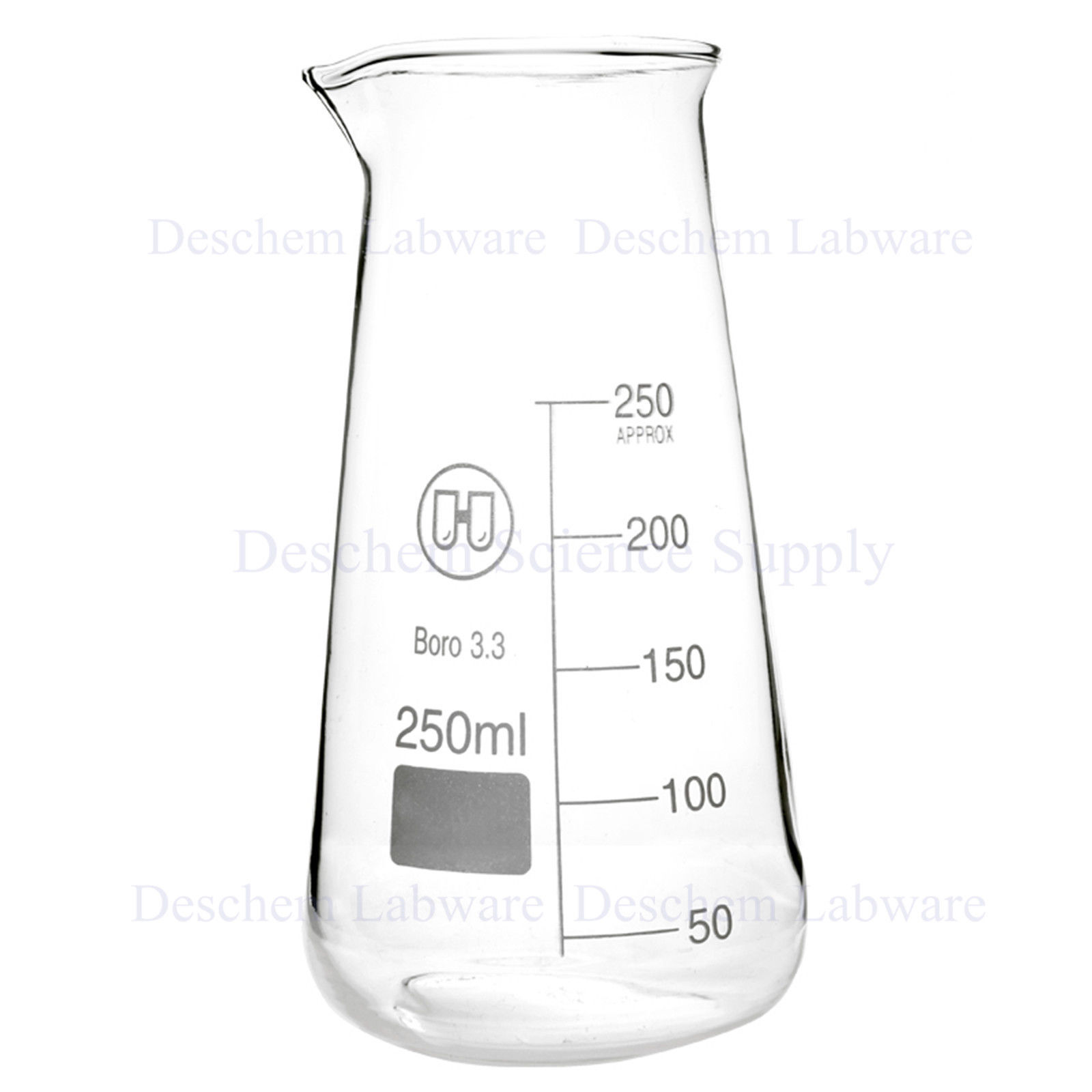 250ml,Conical Glass Beaker,Lab Chemical Glassware